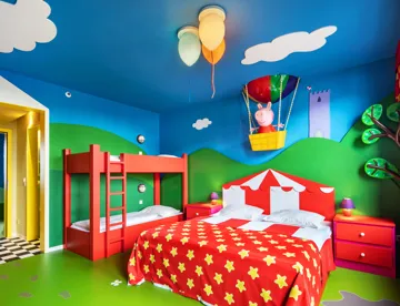 Peppa Wutz Hotelzimmer / Lüneburger Heide Hotel, Niedersachsen.